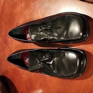 Franco Sarto Black Leather Loafers